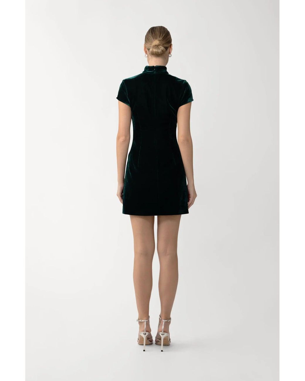 SAU LEE Black Ivy Velvet Mini Dress