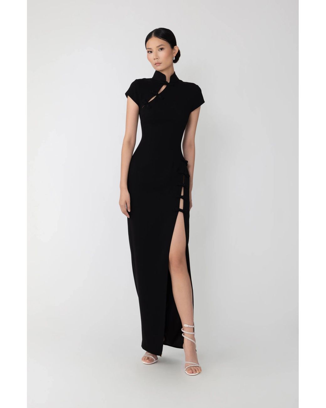 SAU LEE Black Isabella Maxi Dress