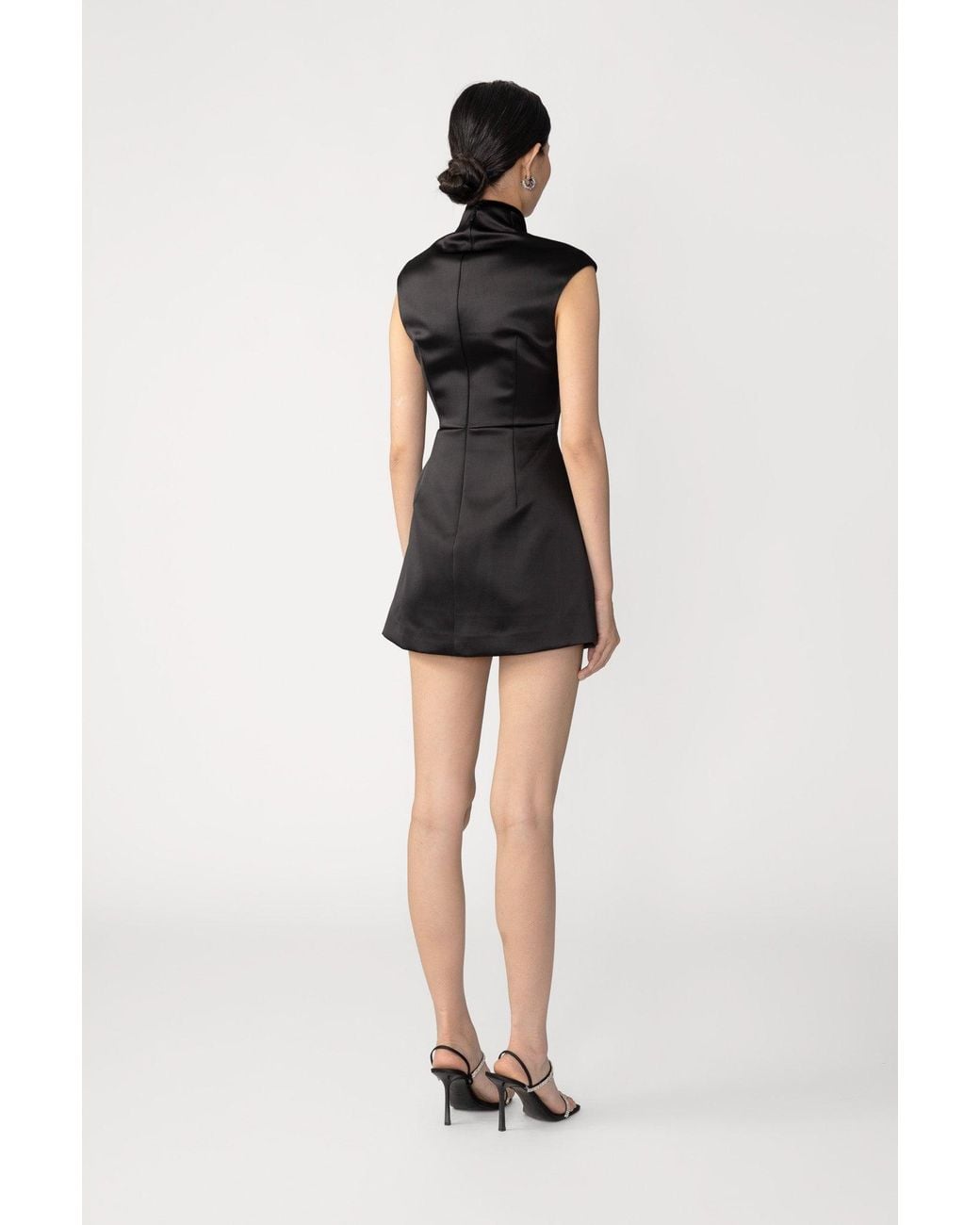 SAU LEE Black Leah Mini Dress