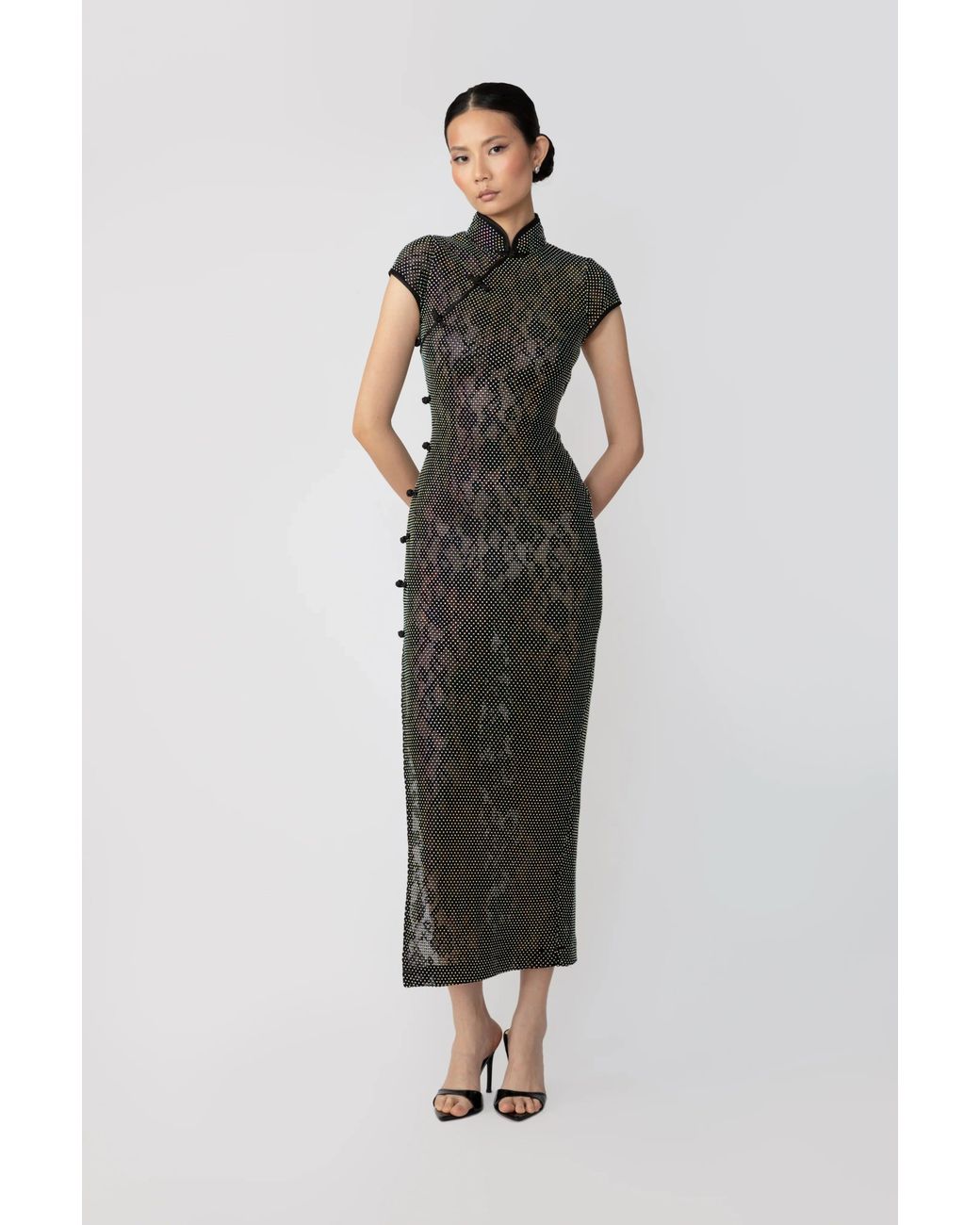 SAU LEE Multicolor Charlotte Crystal Dress