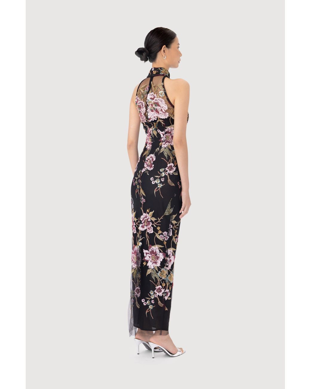 SAU LEE White Parker Embellished Maxi Dress