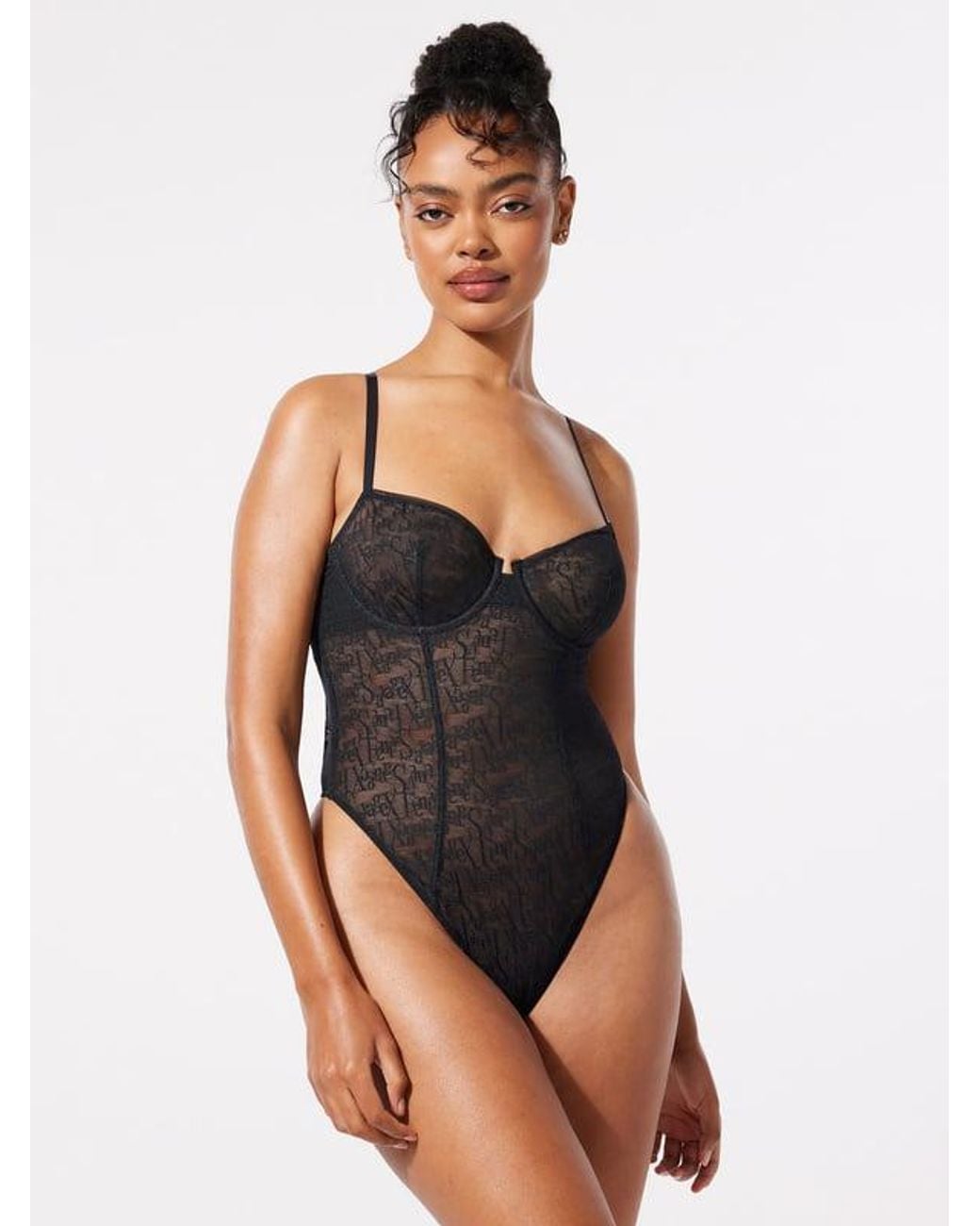 Savage X Black Signature Script Underwire Teddy