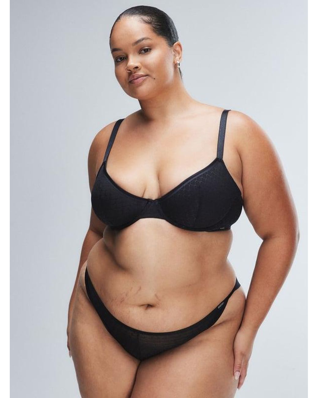 Savage X Black Show N' Tell Mesh String Bikini Knickers