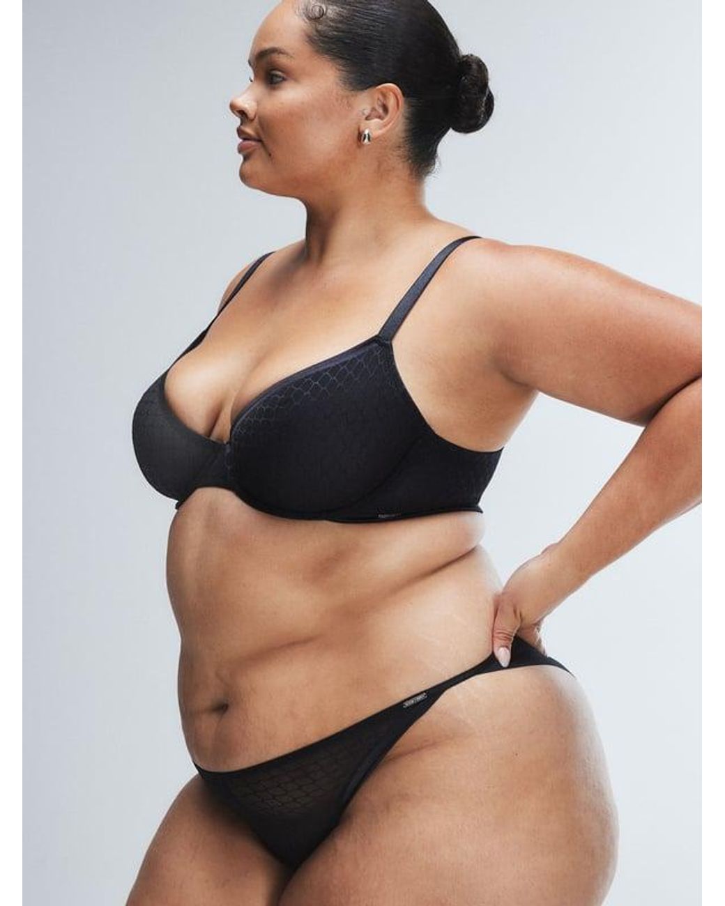 Savage X Black Show N' Tell Mesh String Bikini Knickers