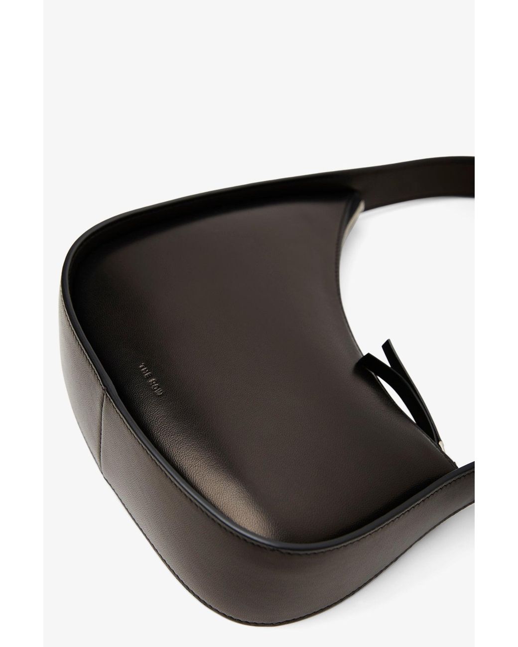 The Row Half Moon Black Leather Bag
