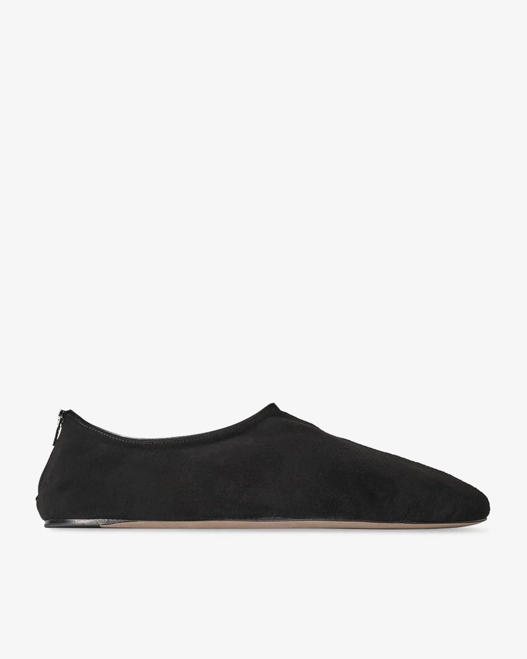 The Row Black Stellene Suede Ballet Flats