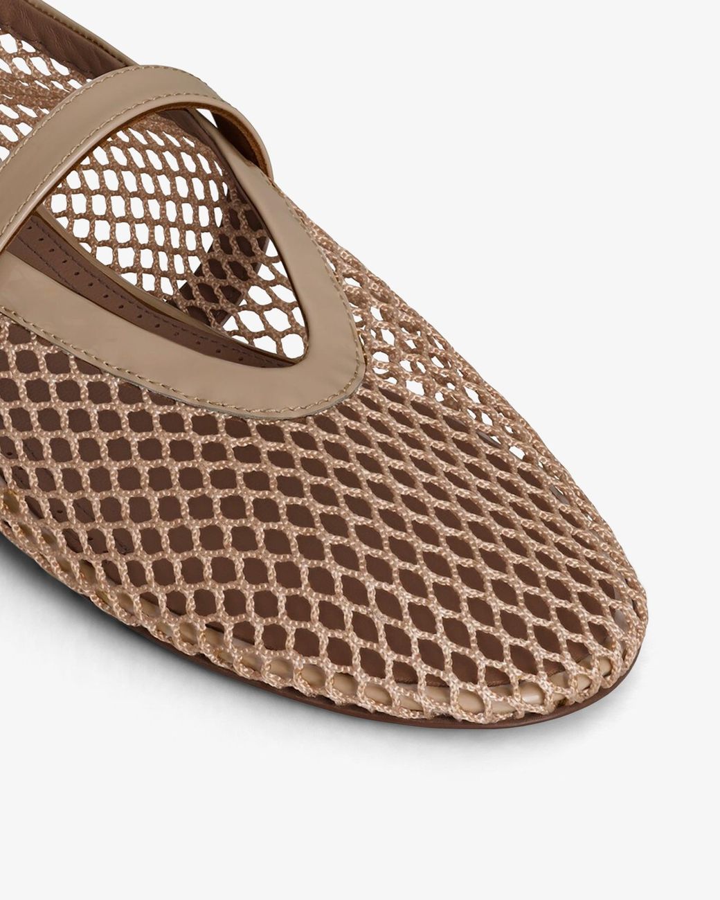 Alaïa Brown Beige Mesh Ballet Flats