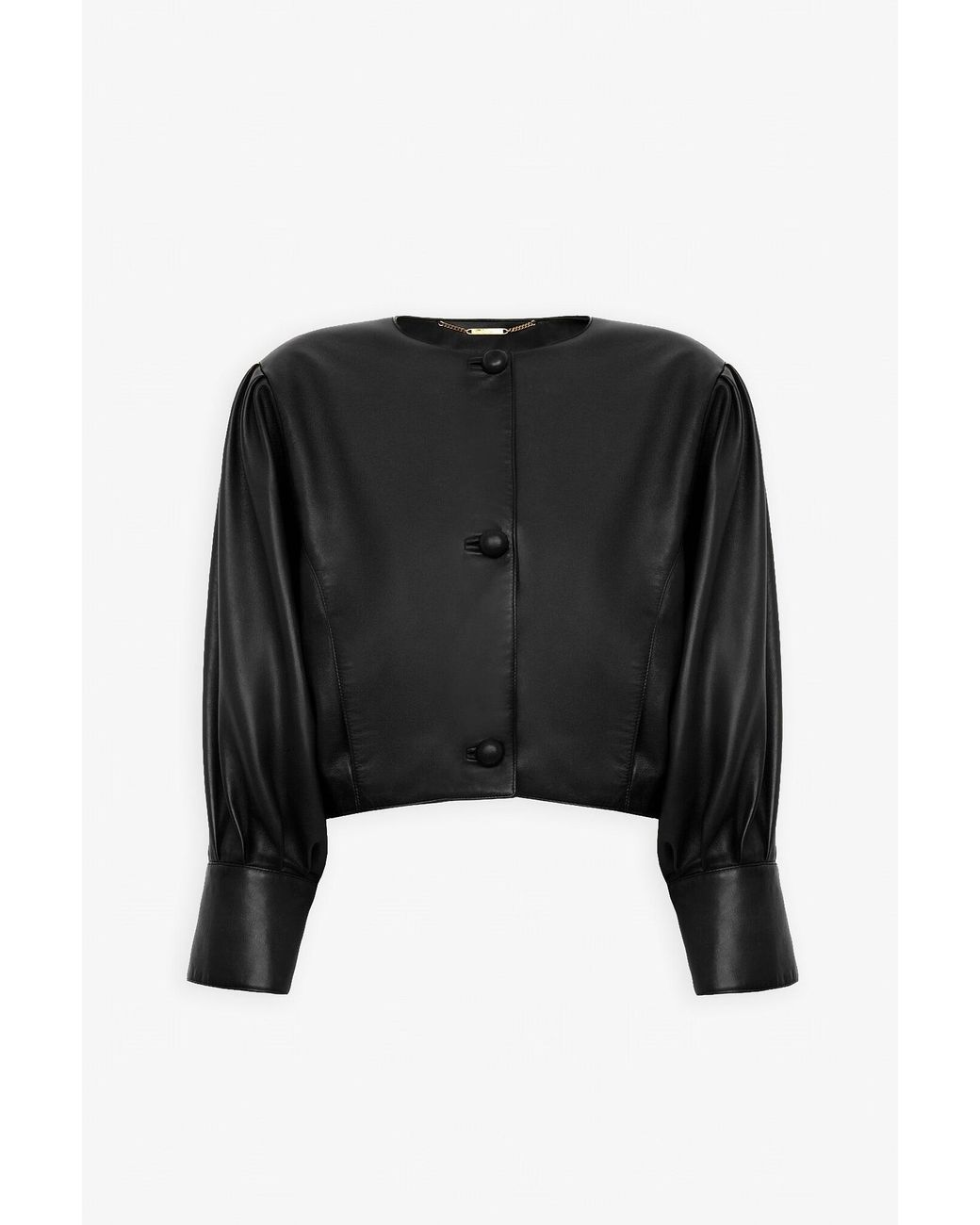 Chloé Black Cropped Blouson Leather Jacket