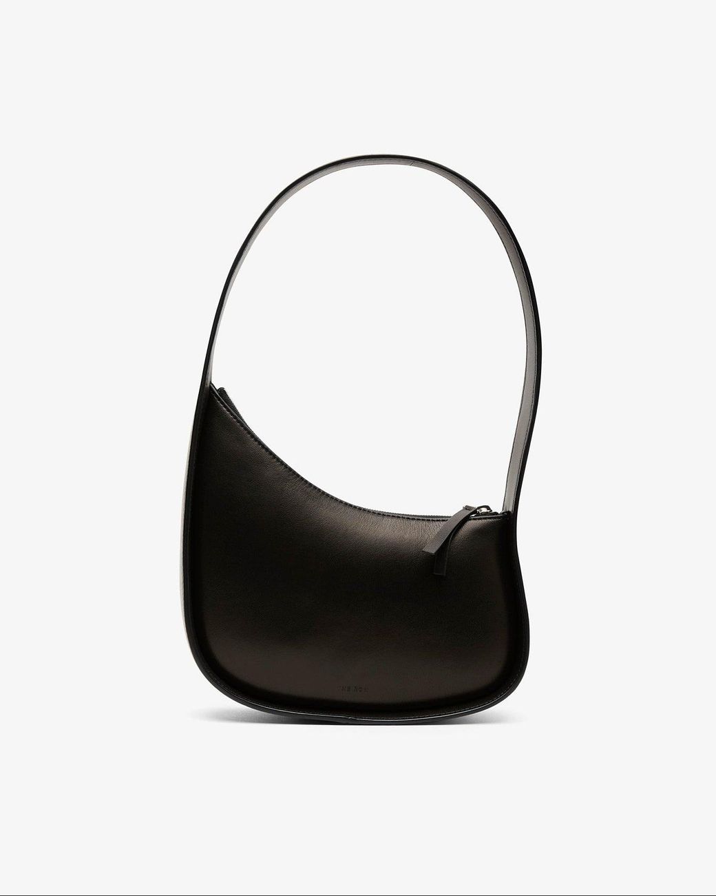 The Row Half Moon Black Leather Bag