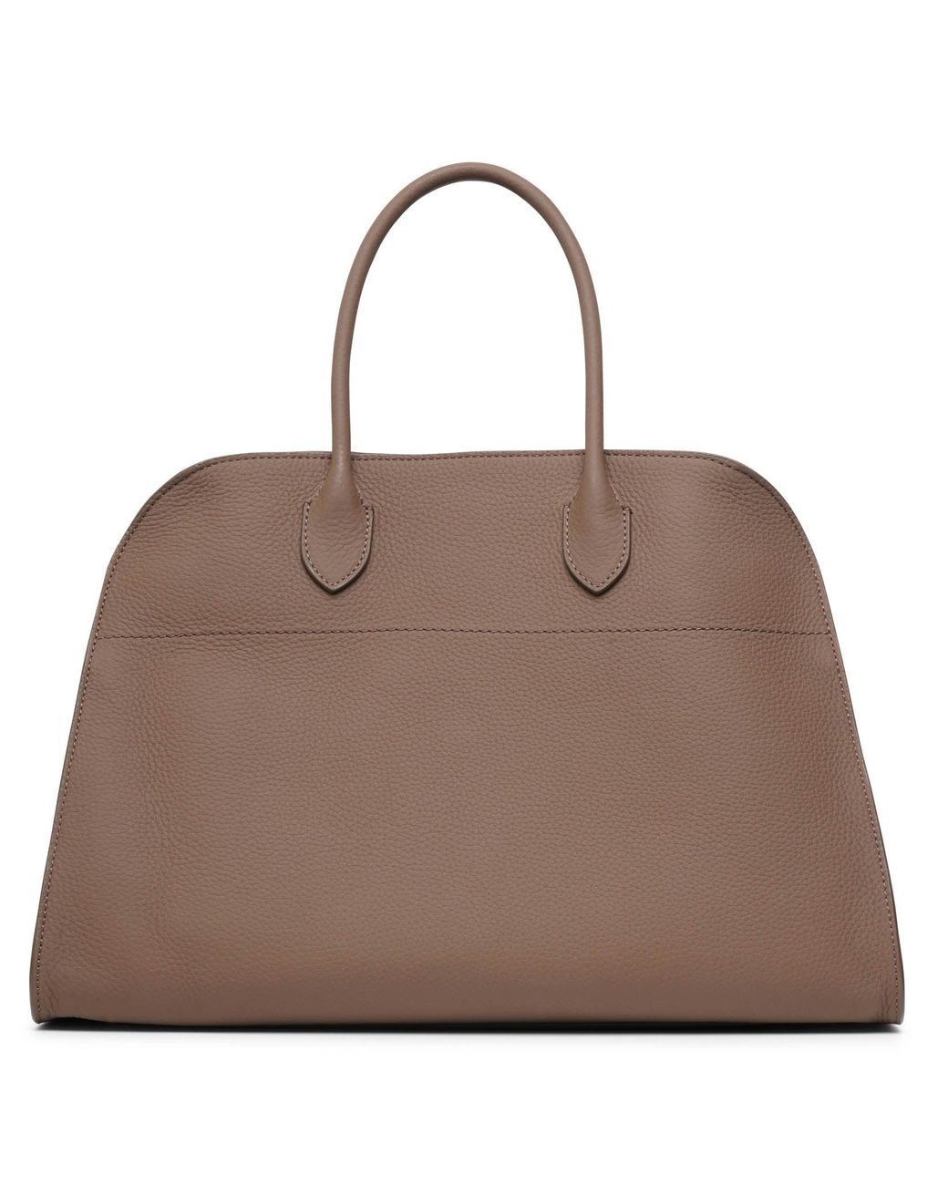 The Row Soft Margaux 15 Taupe Matte Grain Bag in Brown Lyst