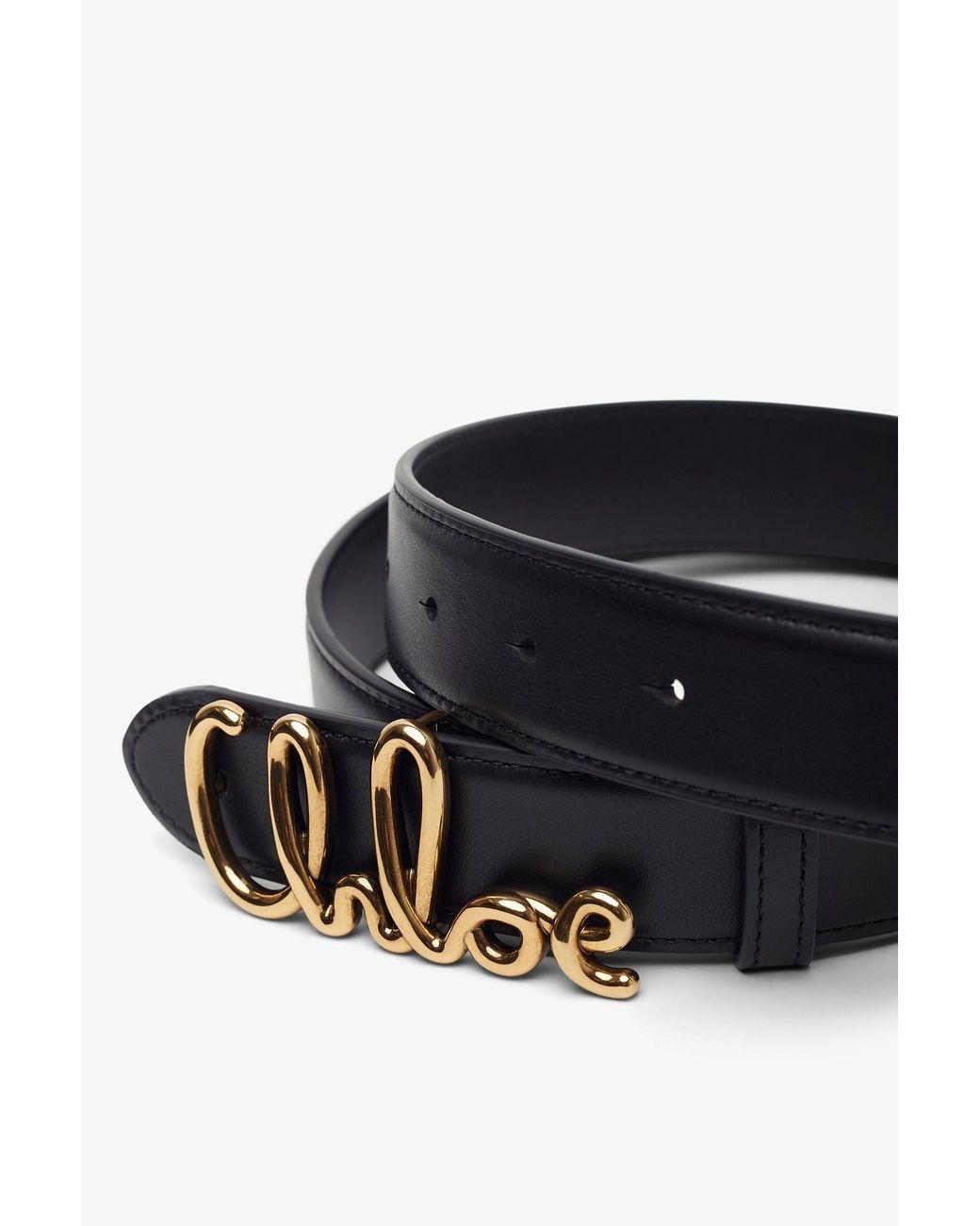 Chloé Chloe Iconic Black Leather Belt