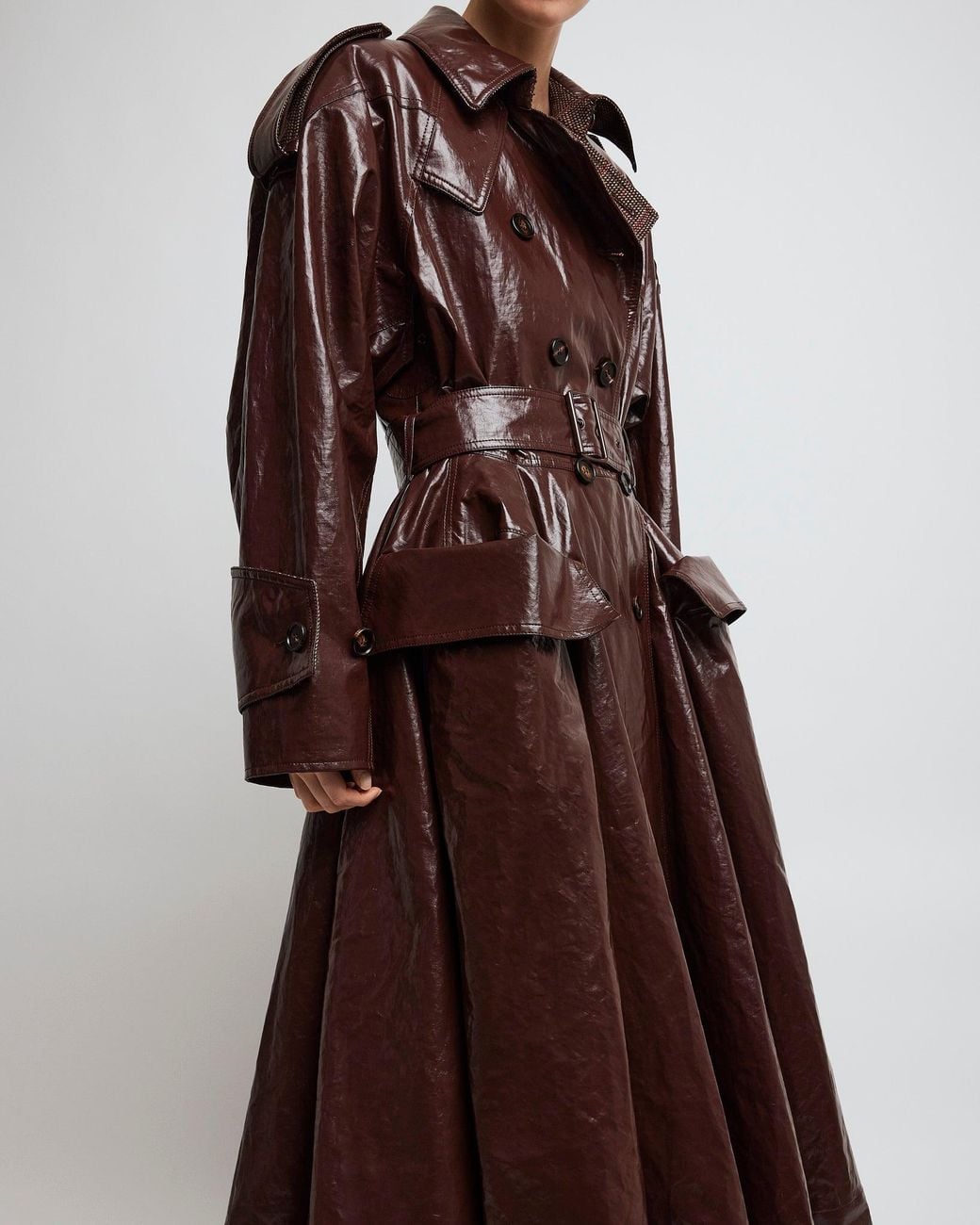 Chloé Brown Double-breasted Riding Coat