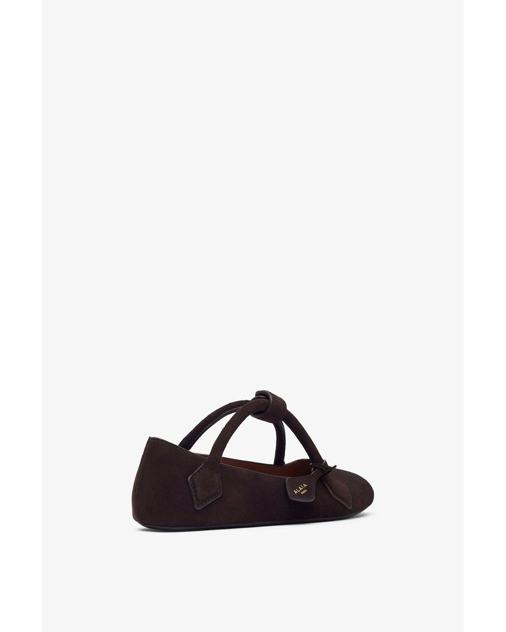 Alaïa Black Teckel Brown Suede Ballet Flats