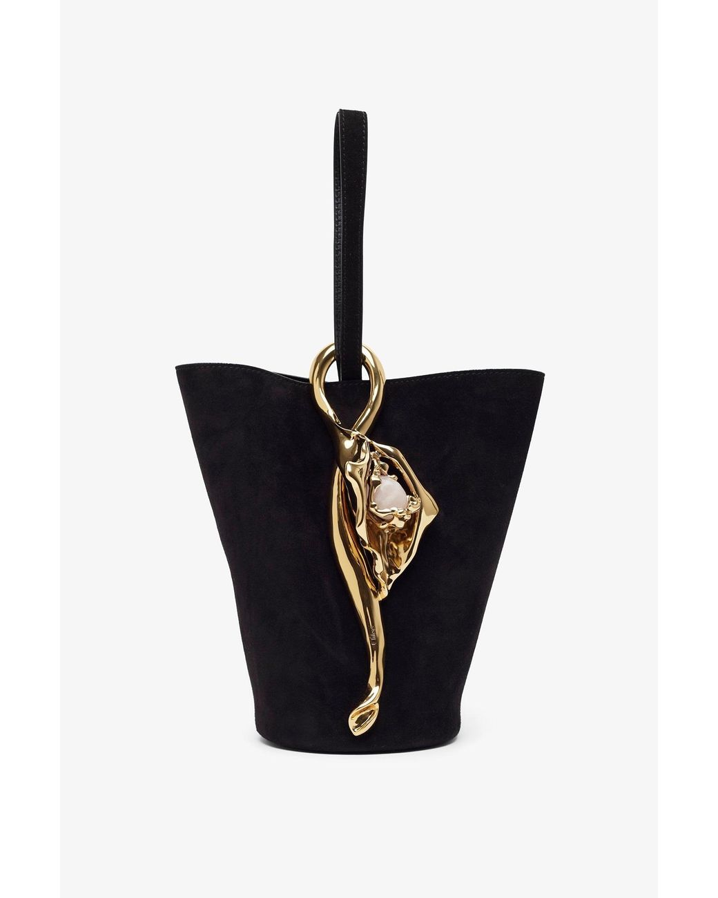 Chloé Eden Black Leather Bucket Bag