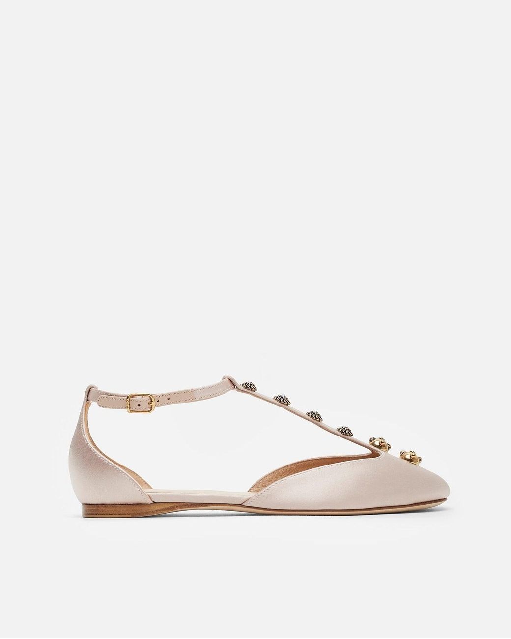 Chloé Natural Celeste Blushy Satin Ballerinas