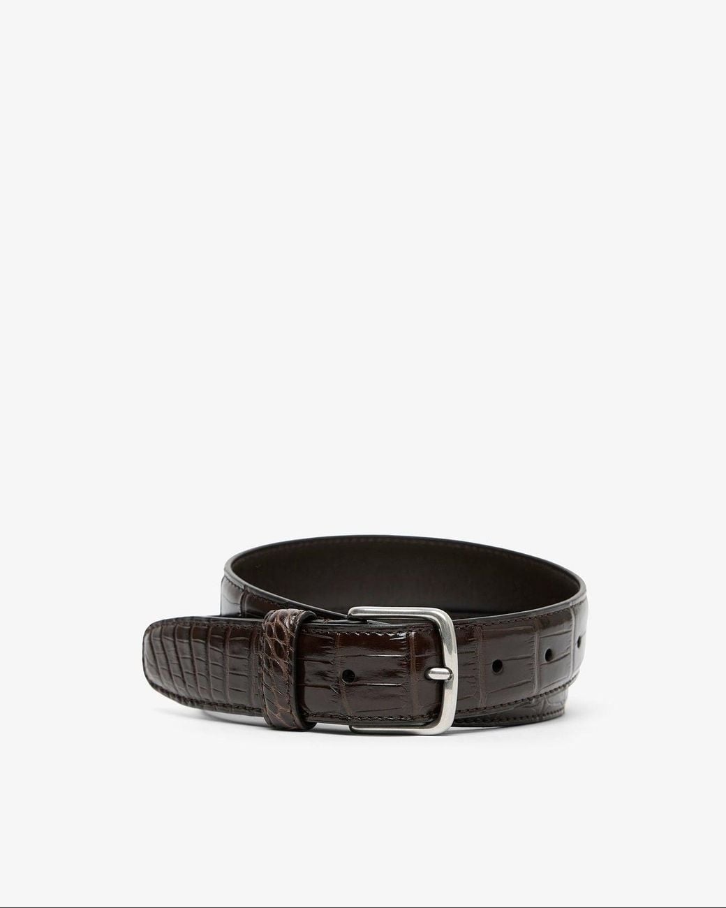 The Row Black Classic Brown Leather Belt