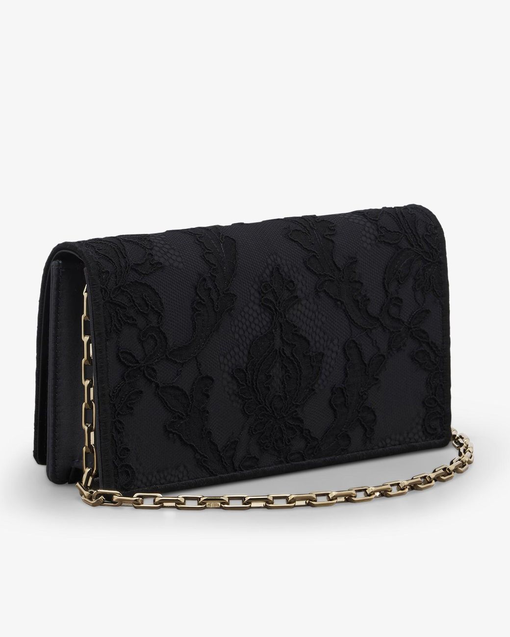 Christian Louboutin Bettina Crepe Satin Black Clutch