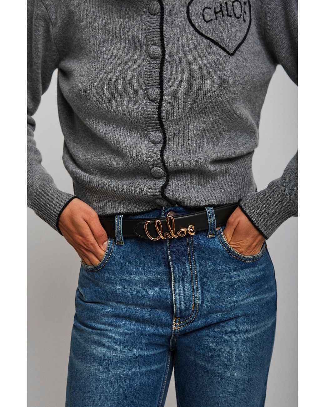 Chloé Chloe Iconic Black Leather Belt