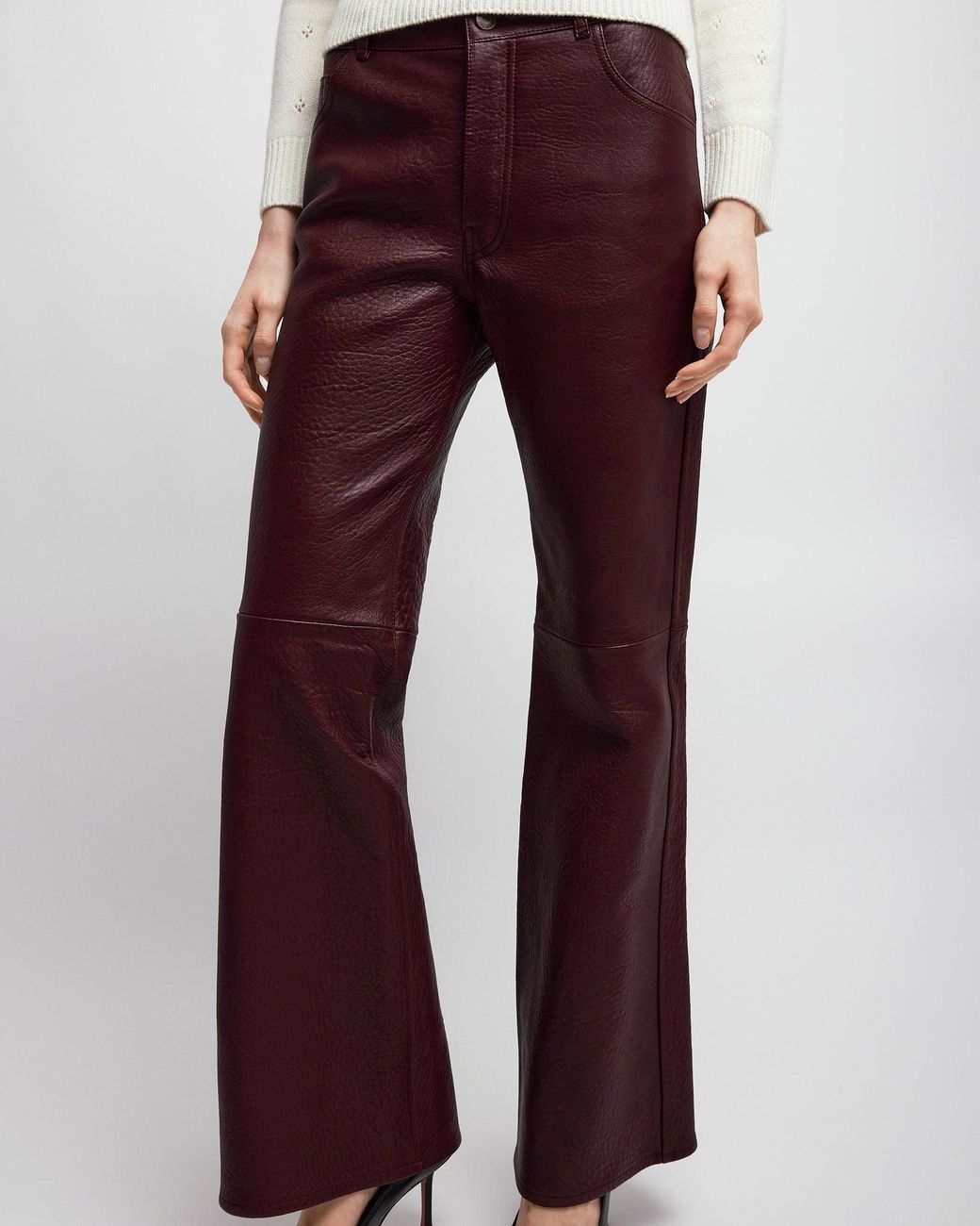 Chloé Flared Trousers In Leather