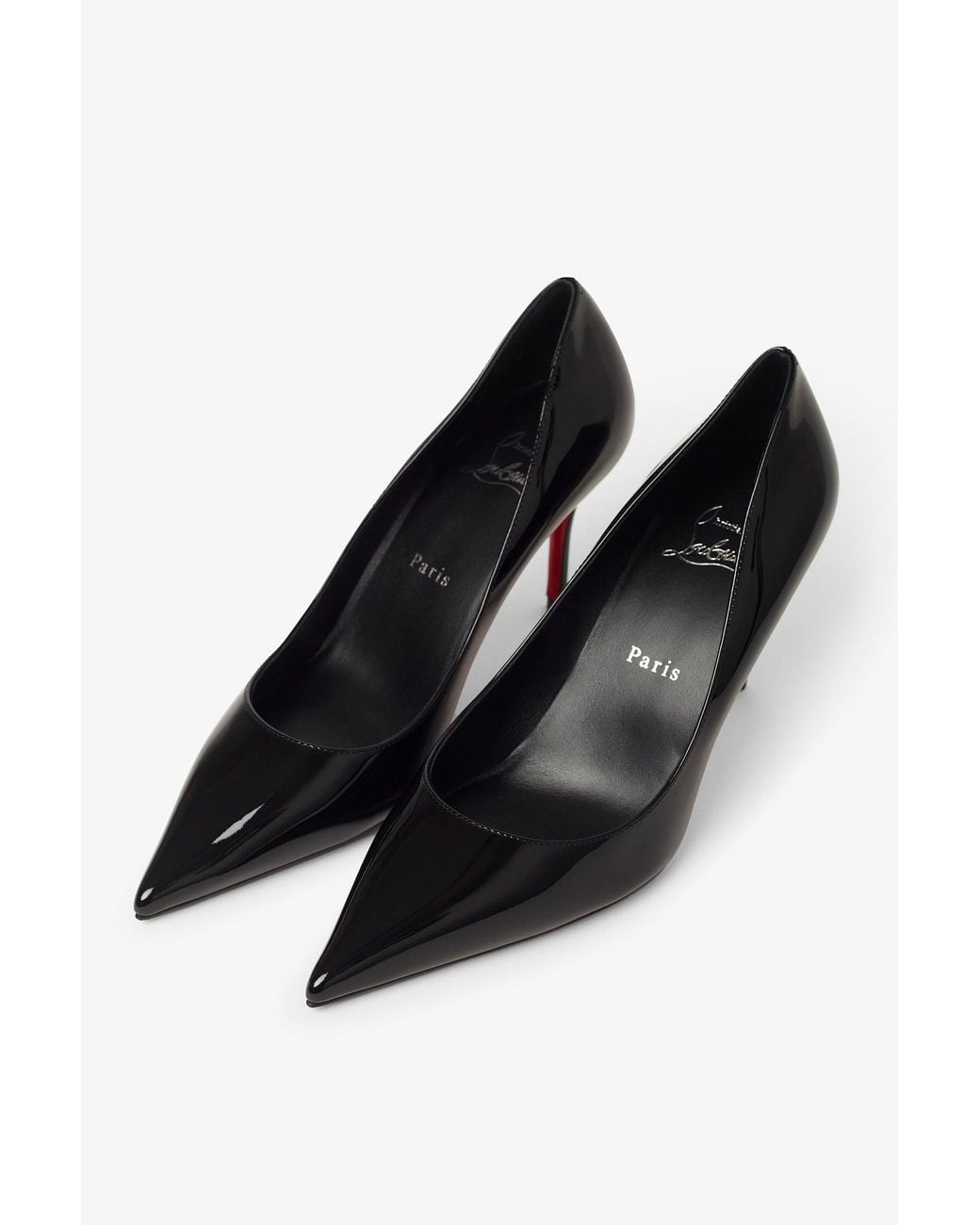 Christian Louboutin Miss Z 80 Black Patent Pumps