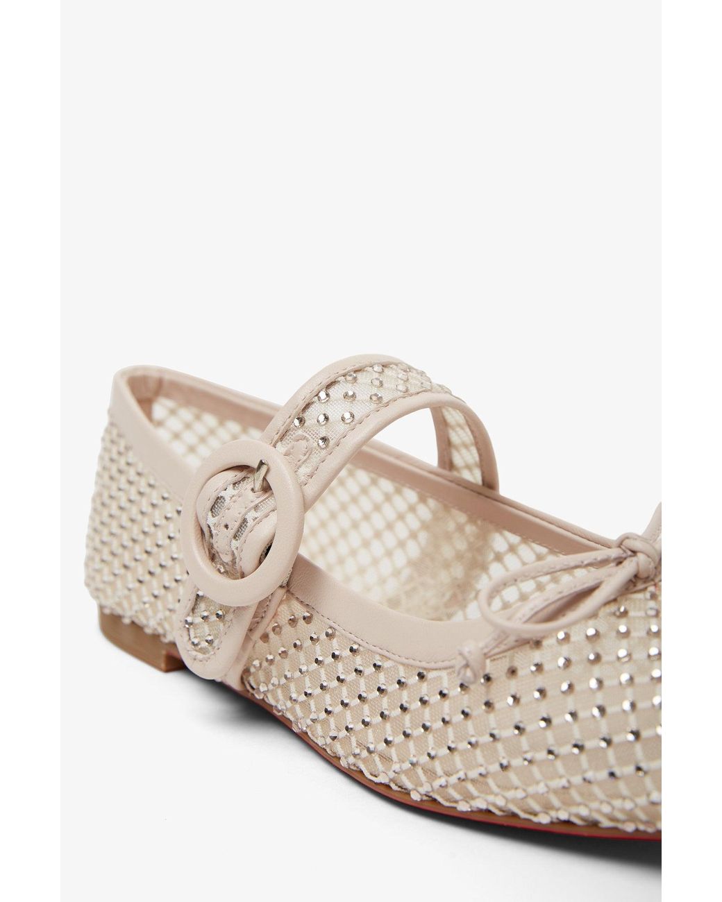 ルブタン Mamastrapitina ストラスメッシュバレリーナ Christian Louboutin | Mamastrapitina black mesh ballerinas