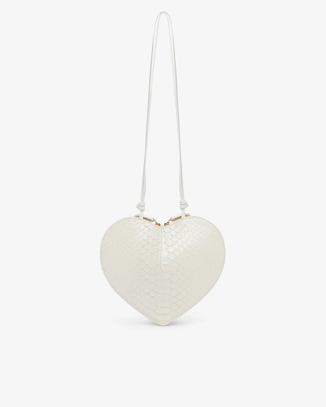 Alaïa White Le Coeur Snow Leather Crossbody Bag