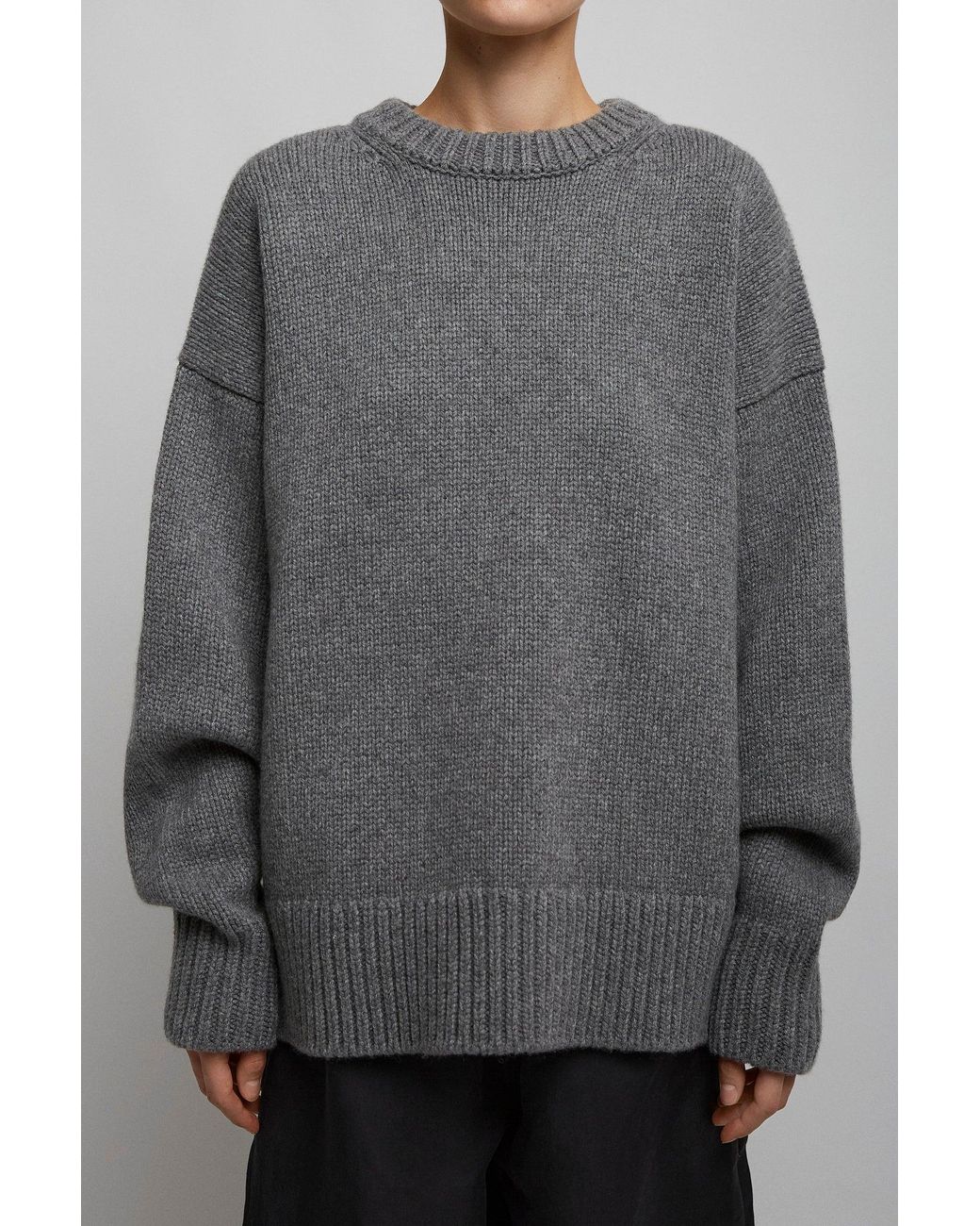 The Row Gray Ophelia Grey Wool Cashmere Sweater