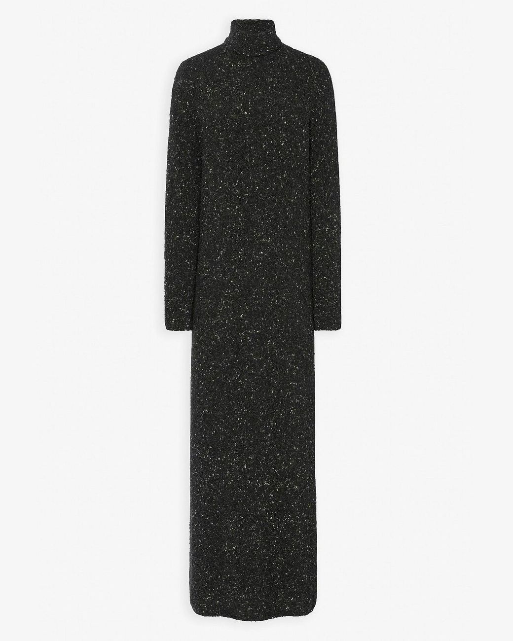 The Row Black Melani Charcoal Melange Cashmere Dress