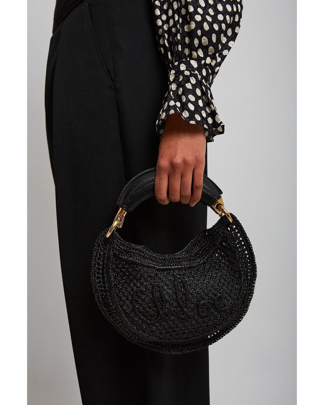 Chloé Summer Banana Mini Black Bag