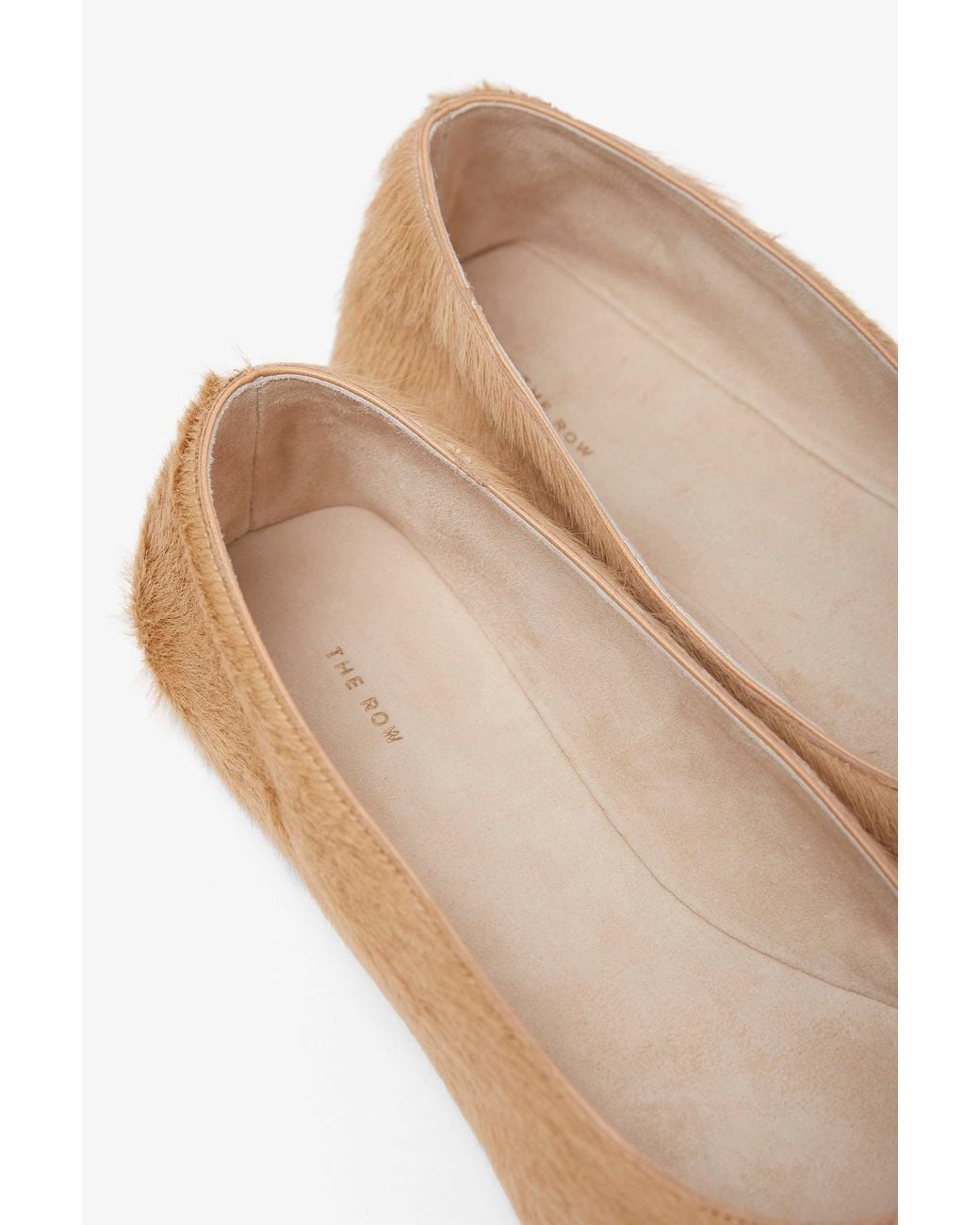 The Row White Square Ballet Flats