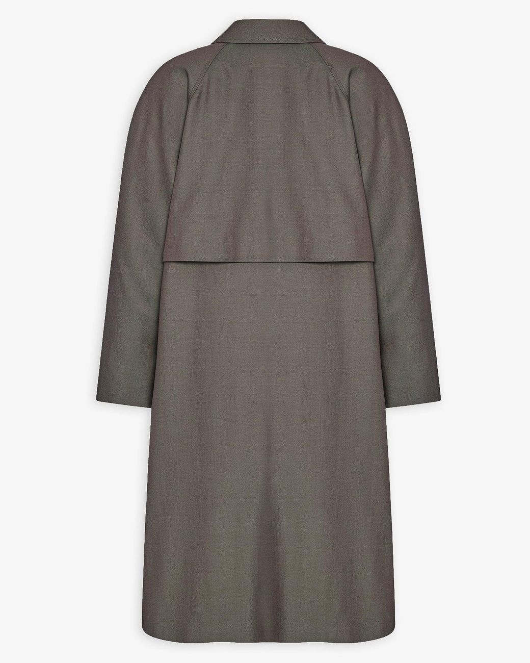 The Row Gray Emma Wool Twill Coat