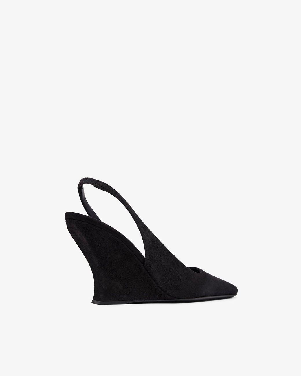 Alaïa White Black 90 Suede Slingbacks
