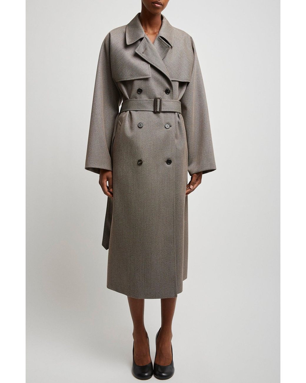 The Row Gray Rhydian Wool Gabardine Coat