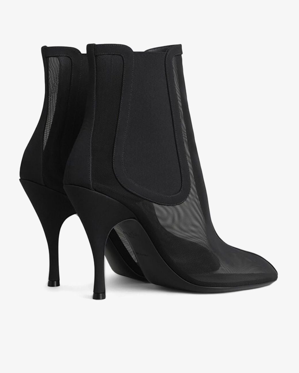 Alaïa Black Transparent Mesh Chelsea Boots