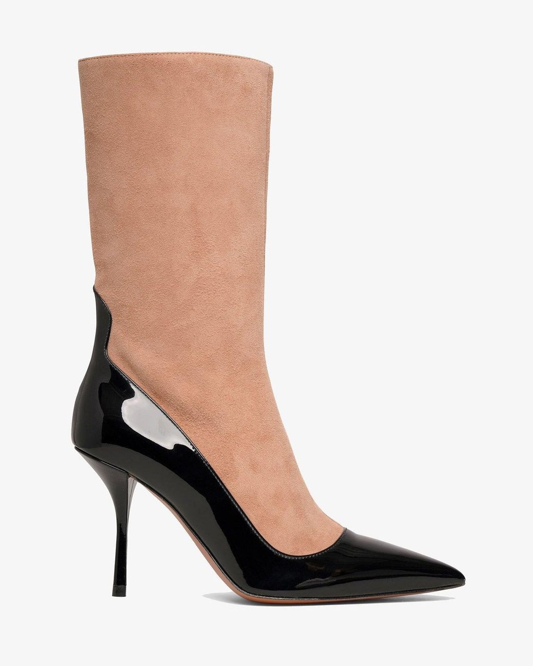 Alaïa Short Boot 90 Black And Beige Short Boots