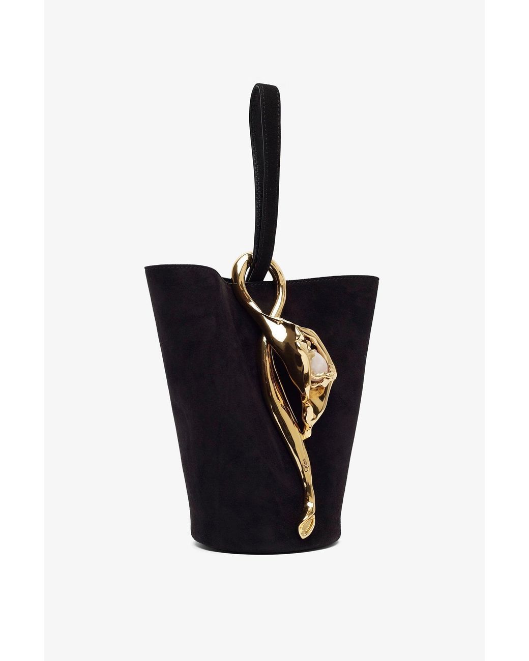 Chloé Eden Black Leather Bucket Bag