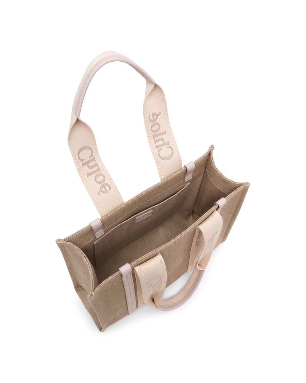 Chloé Woody Wild Grey Medium Tote Bag in Natural | Lyst
