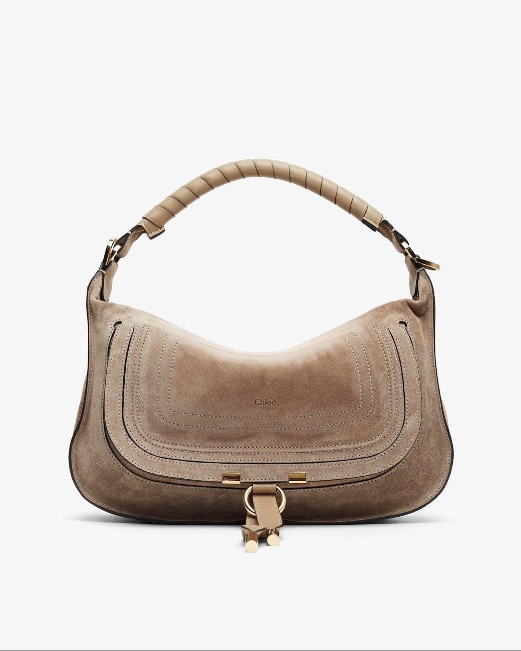 Chloé Multicolor Marcie Small Light Beige Shoulder Bag