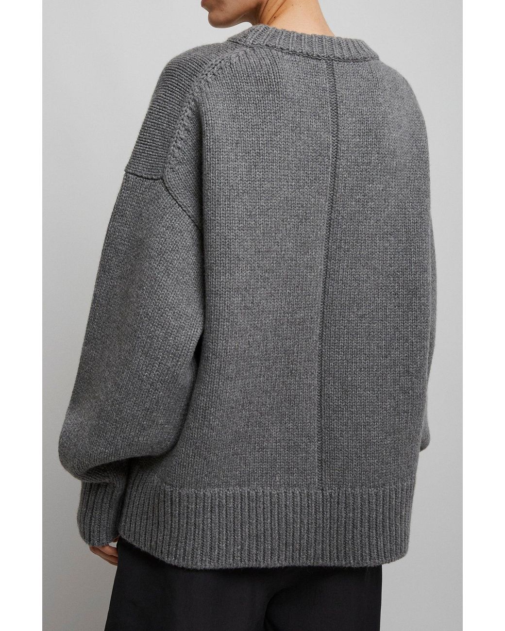 The Row Gray Ophelia Grey Wool Cashmere Sweater
