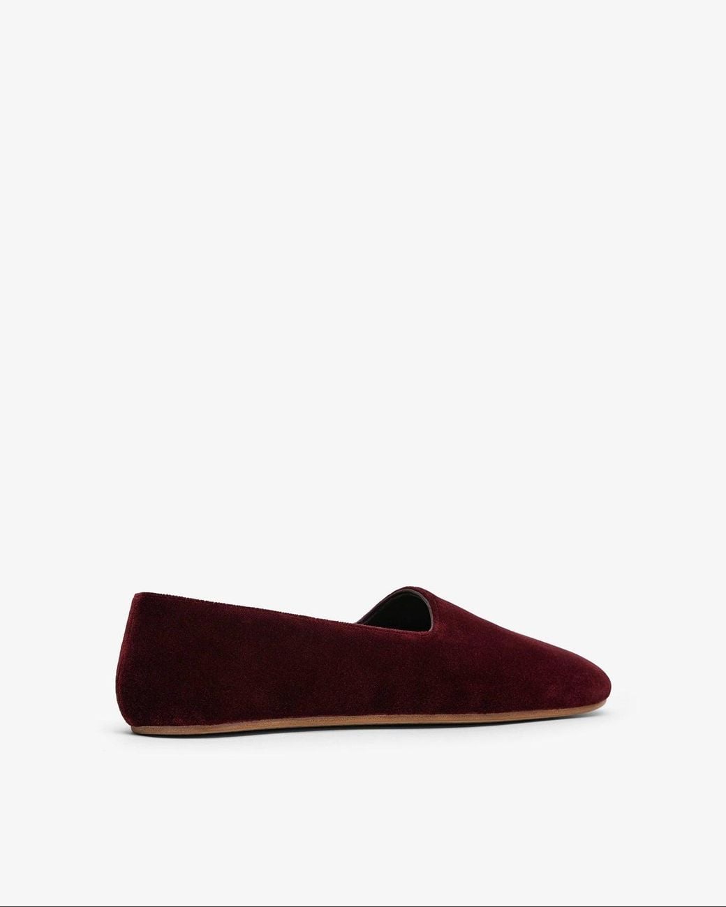 The Row Ponti Dark Red Velvet Slippers