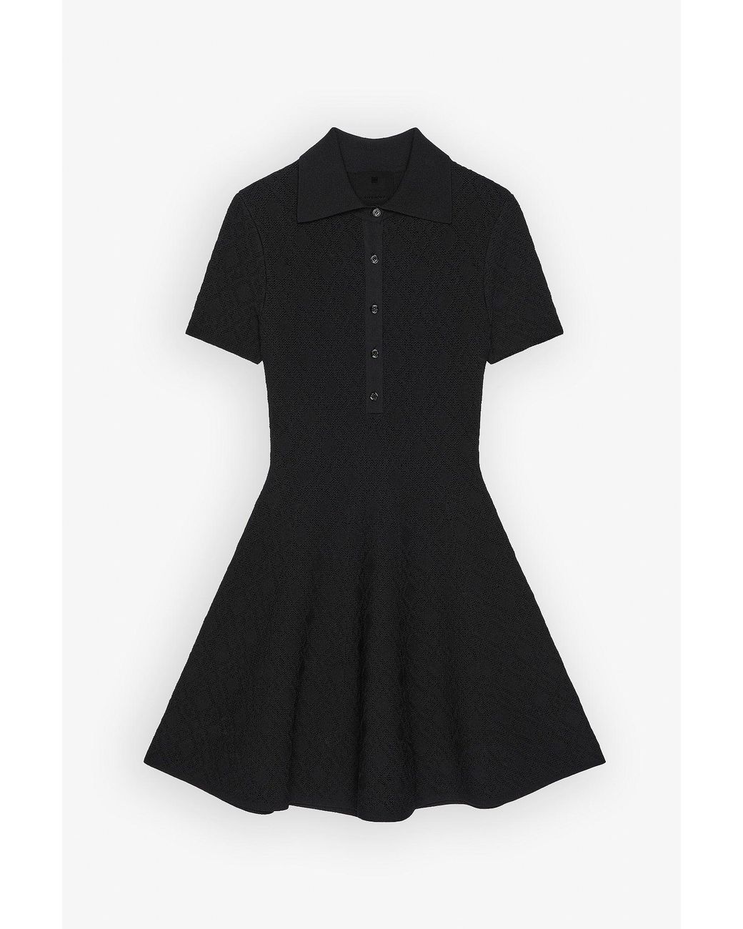 Givenchy Black Polo Collar Short Dress