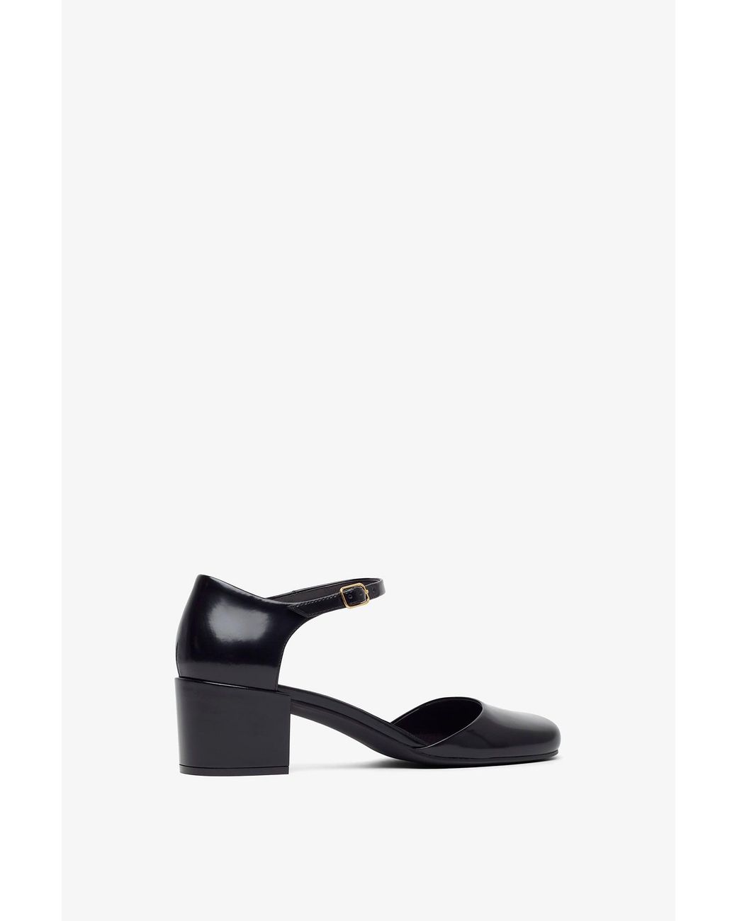 The Row White Penelope Ankle Strap Pumps