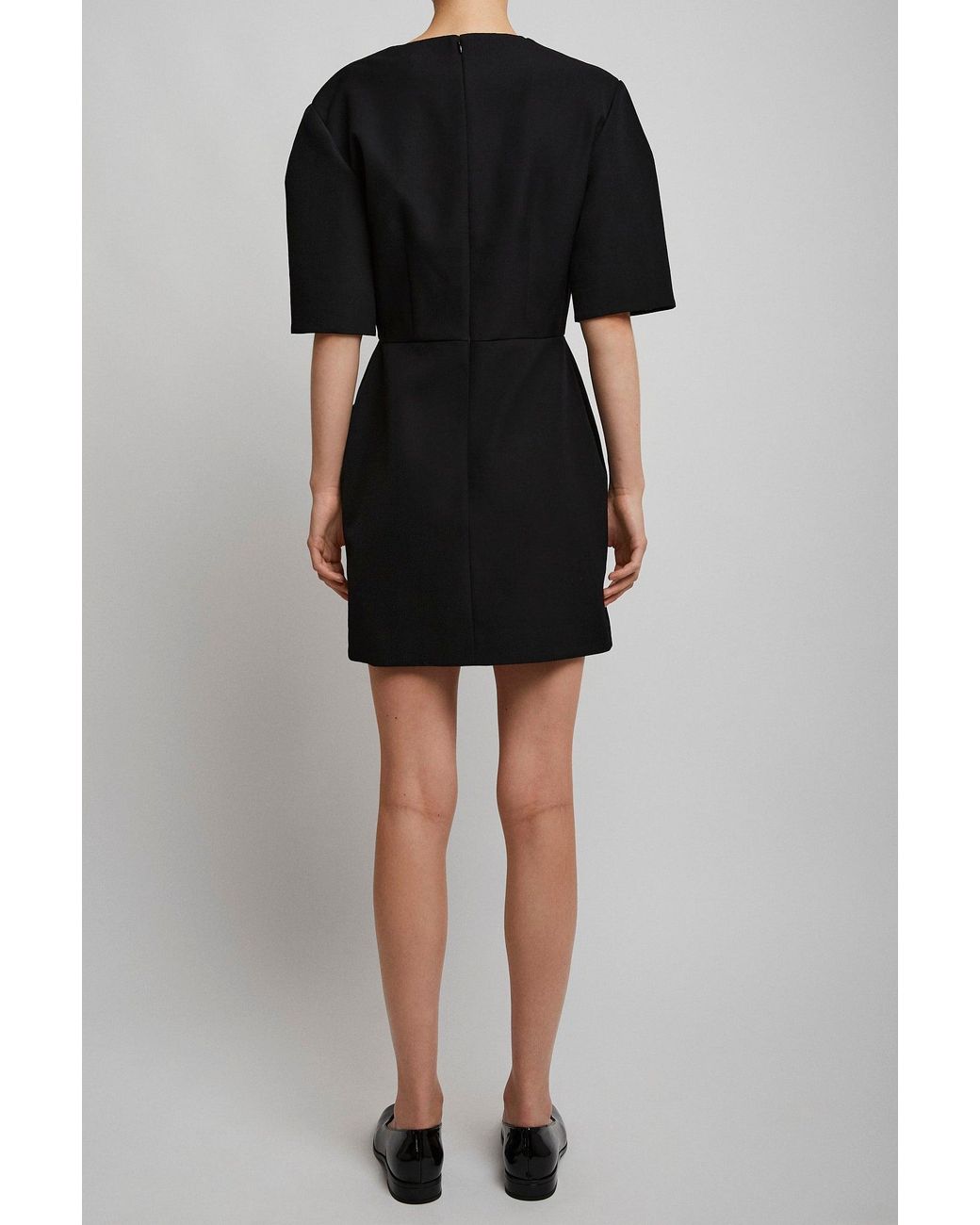 Givenchy Black Cocoon Wool Grain De Poudre Minidress