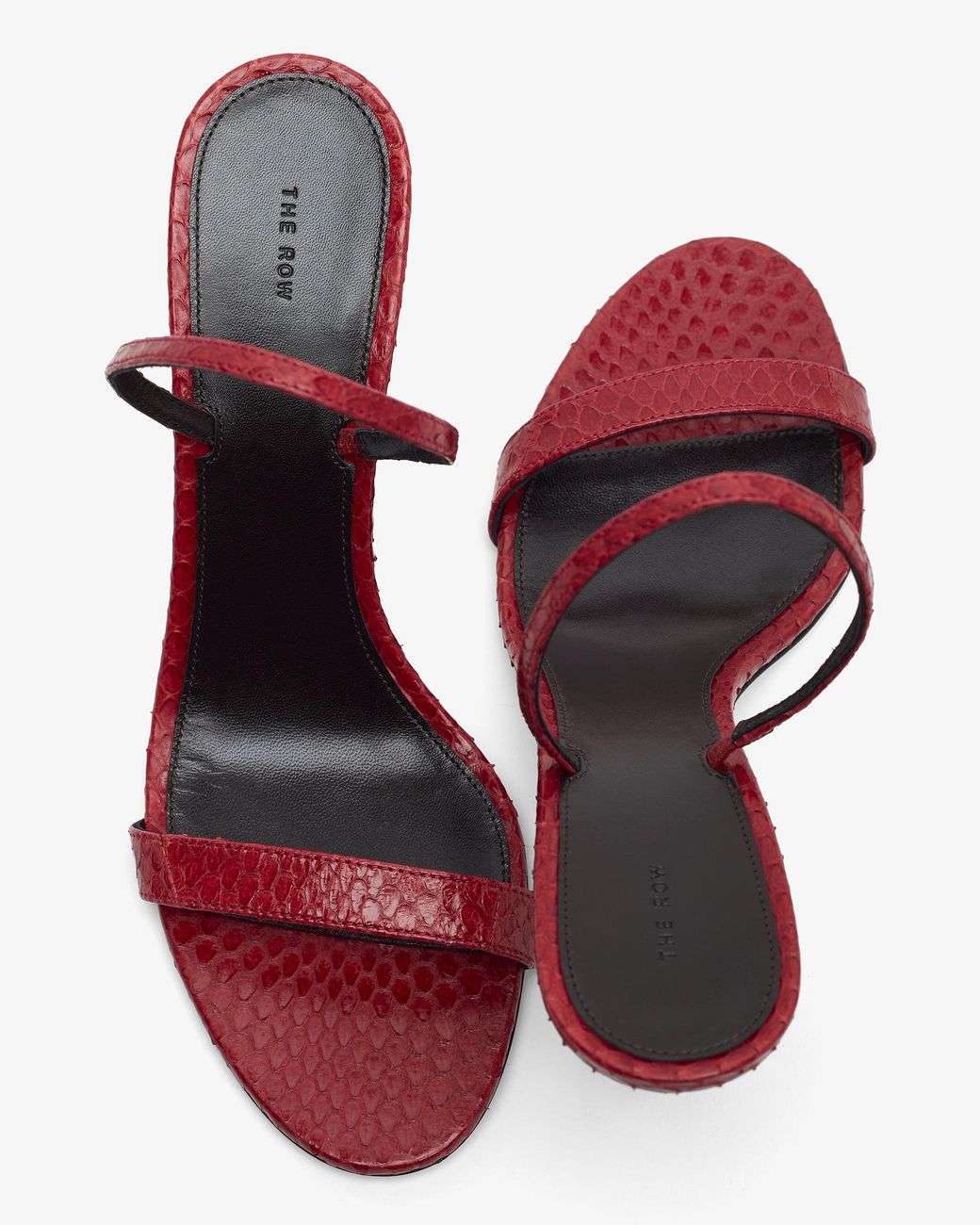 The Row Pink Ella Red Slingback Sandals