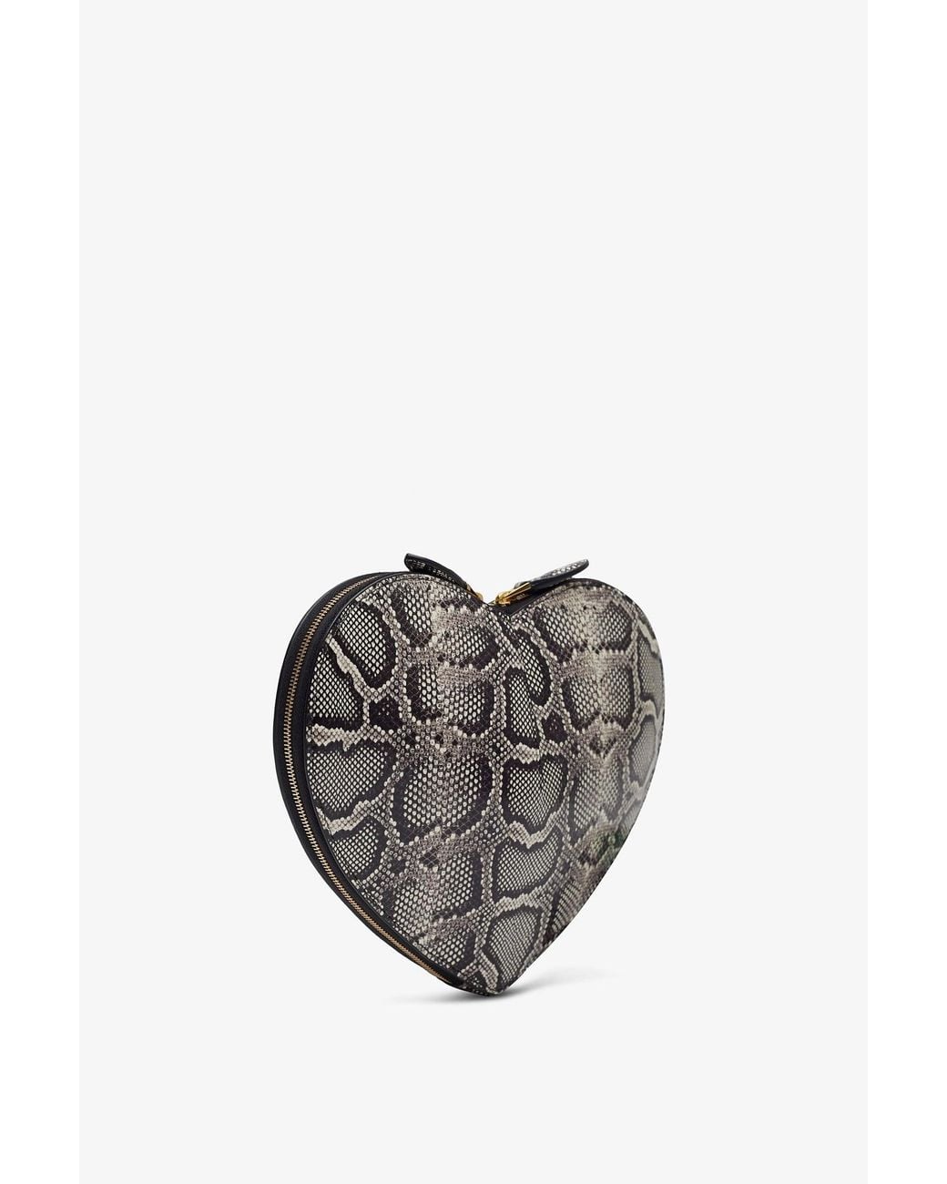 Alaïa Black Python-Print Le Cœur Bag