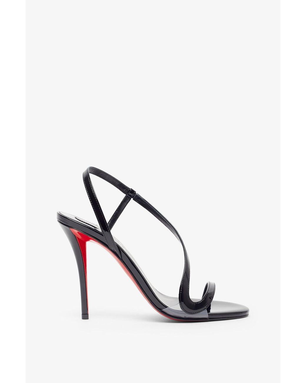 Christian Louboutin Rosa Z 100 Black Sandals in White | Lyst UK