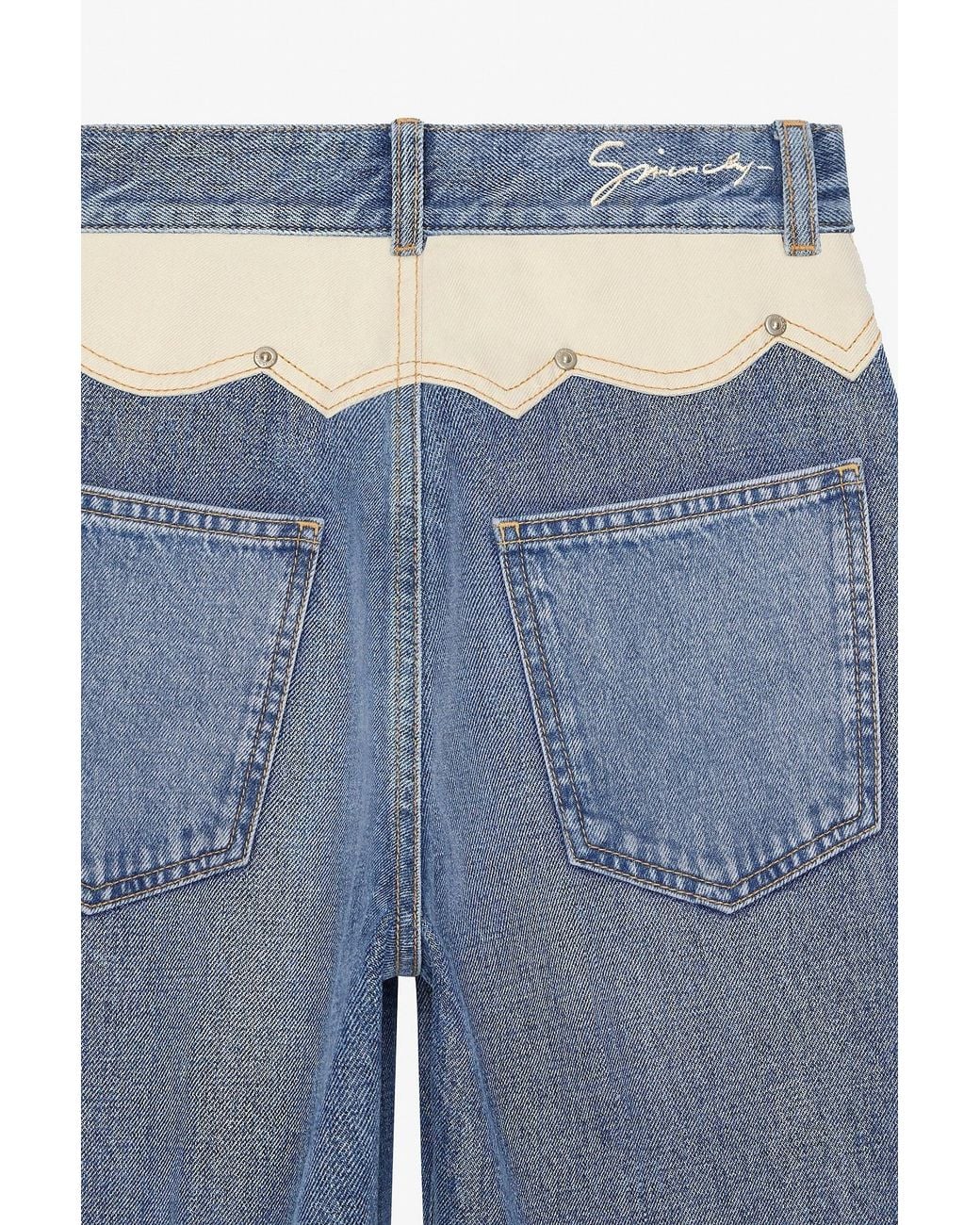 Givenchy Blue Back Details Denim Pants