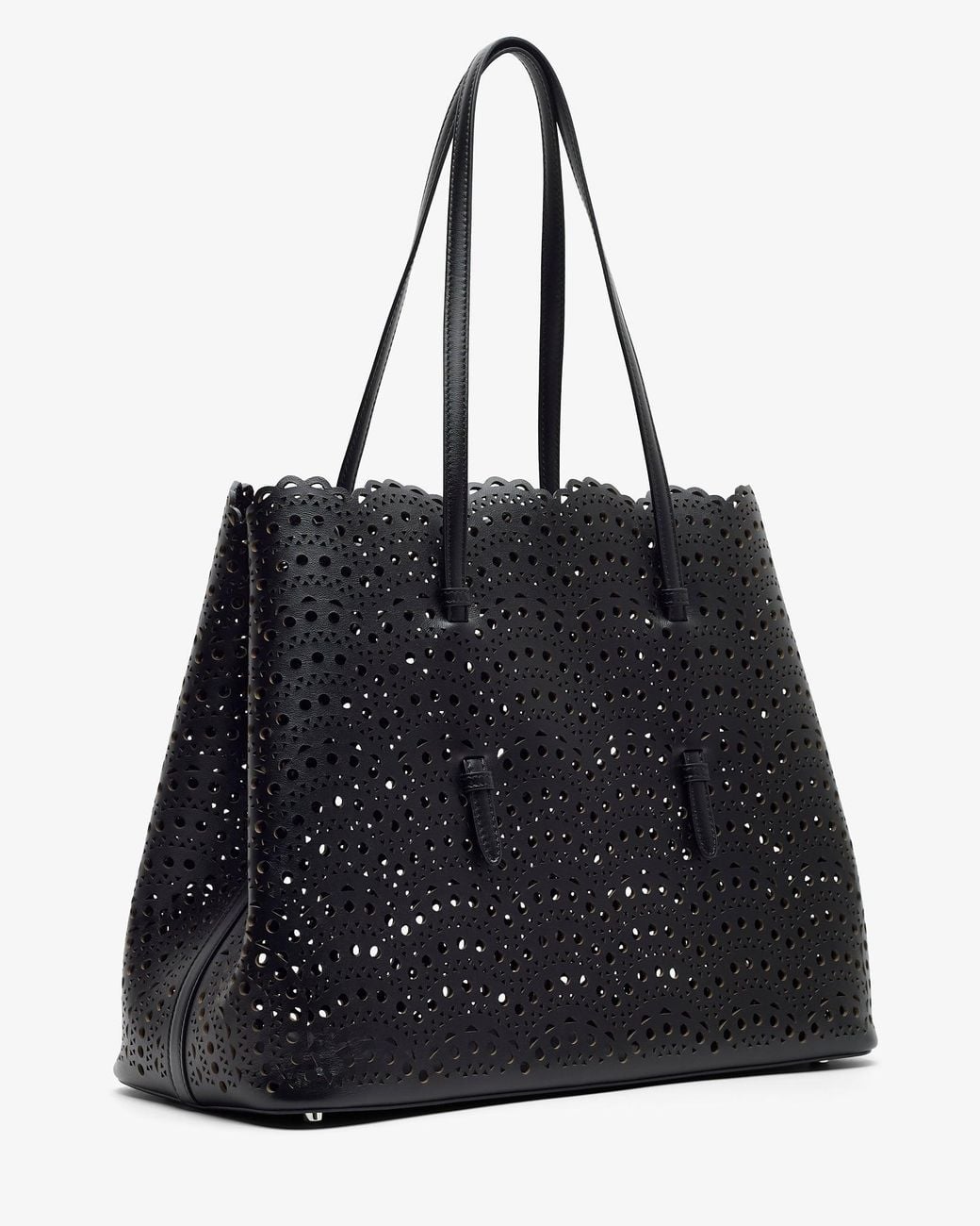 Alaïa Mina 37 Vienne Black Leather Tote Bag