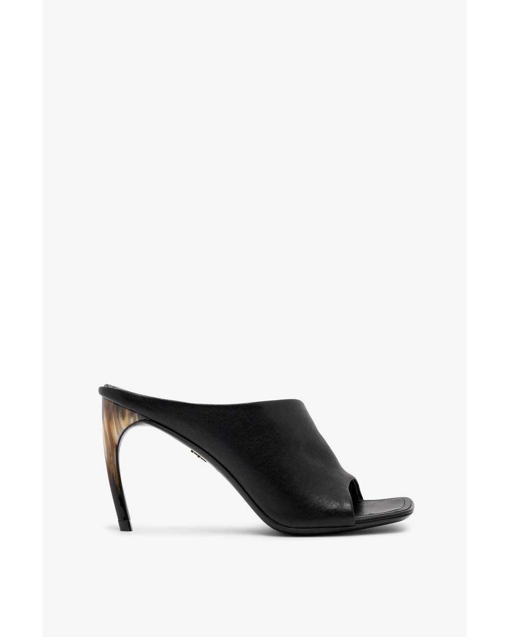 Ferragamo Nymphe 85 Black Leather Sandals | Lyst