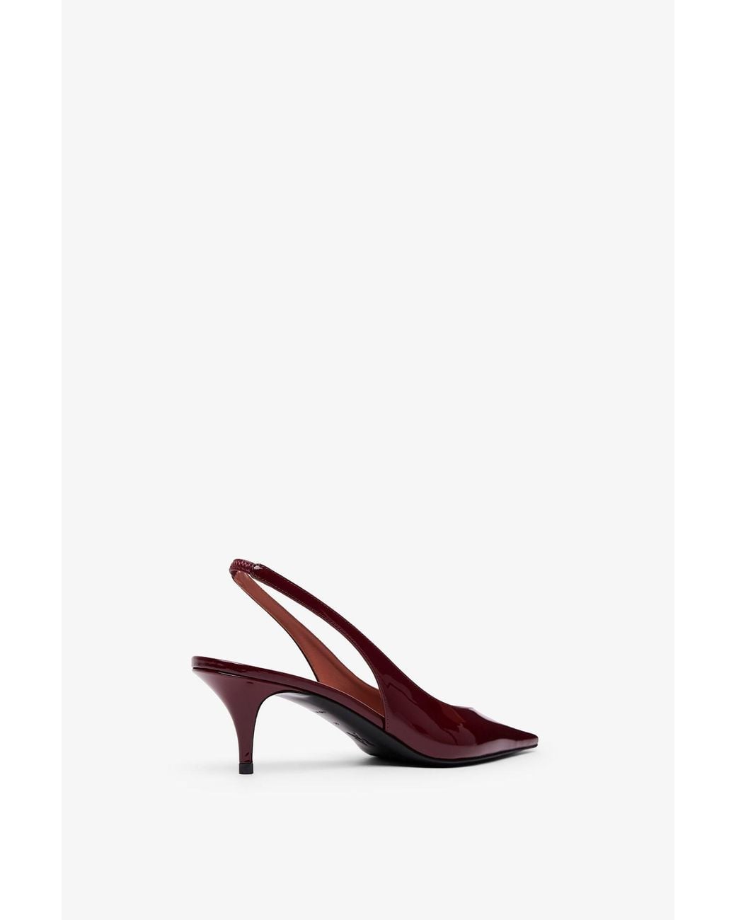 AMINA MUADDI Red Anok 55 Dark Patent Slingbacks